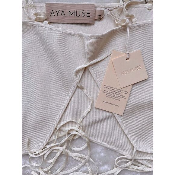 NWT Aya Muse Willow Dress in Off White, Size Large - Picture 8 of 15